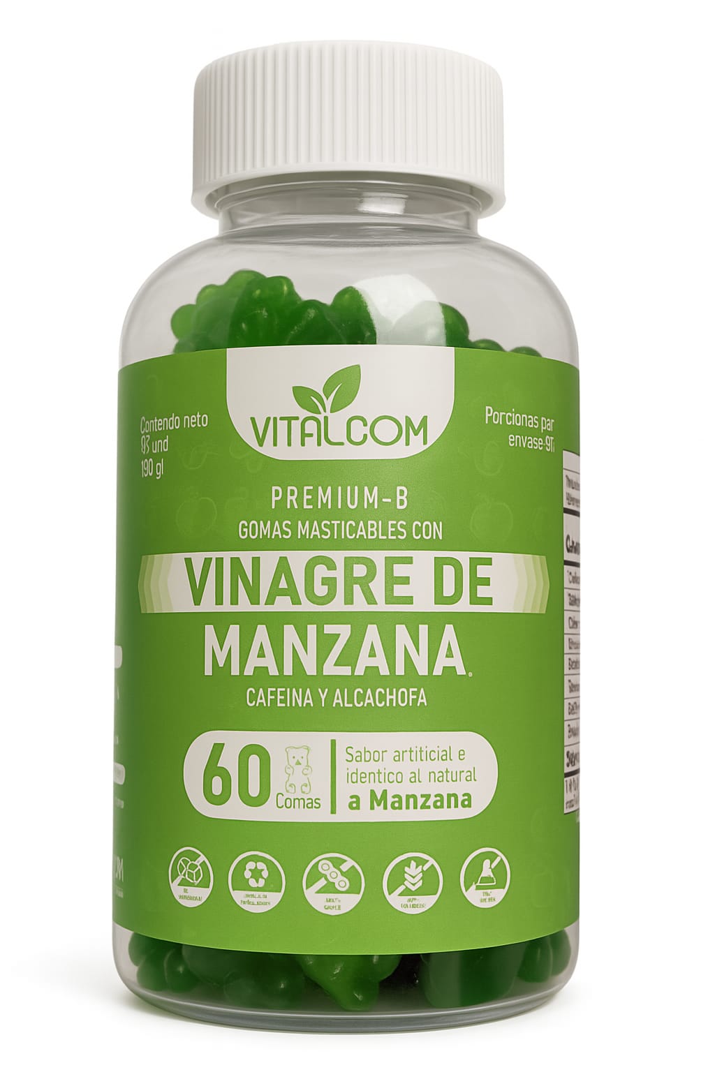 GOMAS VINAGRE DE MANZANA  VITALCOM X60